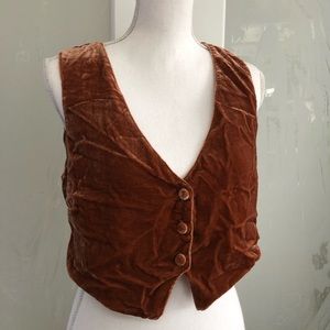 Free people velvet copper vest